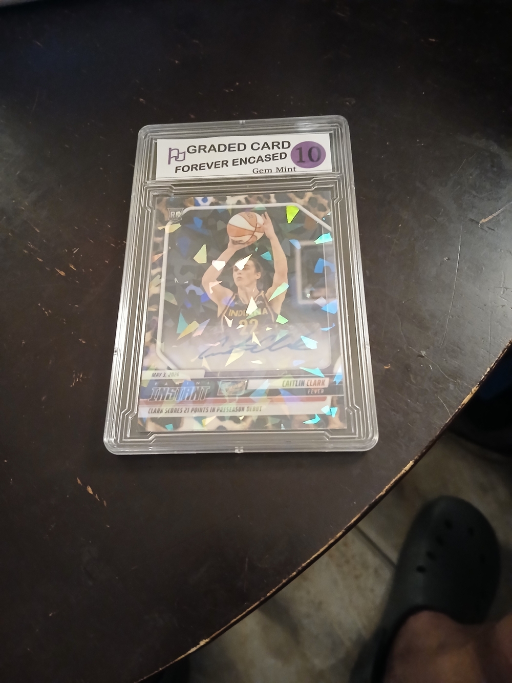 Caitlin Clark Rookie Auto Facsimile Cracked Ice Refractor Not Orignal Custom